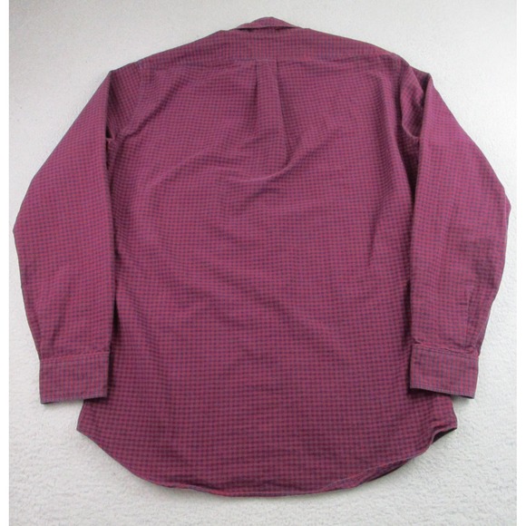 Sid Mashburn Shirt Mens XL Red Blue Gingham Button Down Cotton Pocket - Picture 9 of 9